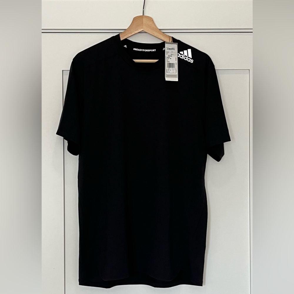 Adidas Men's Training Tee in Black with White Logo